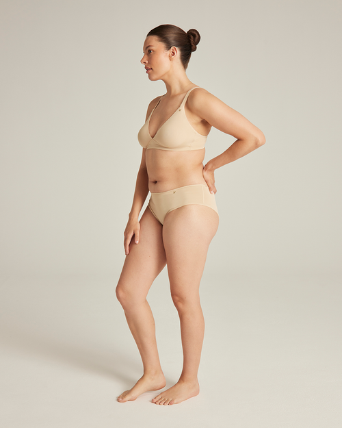 The Stretch Mid Rise Bikini Brief - Bare 01