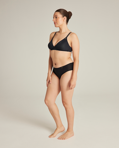 The Stretch Mid Rise Bikini Brief Bundle 3 Pack - Bare 01/Bare 03/Black