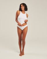 The Organic Cotton Dipped Thong 2 Pack - Cotton White