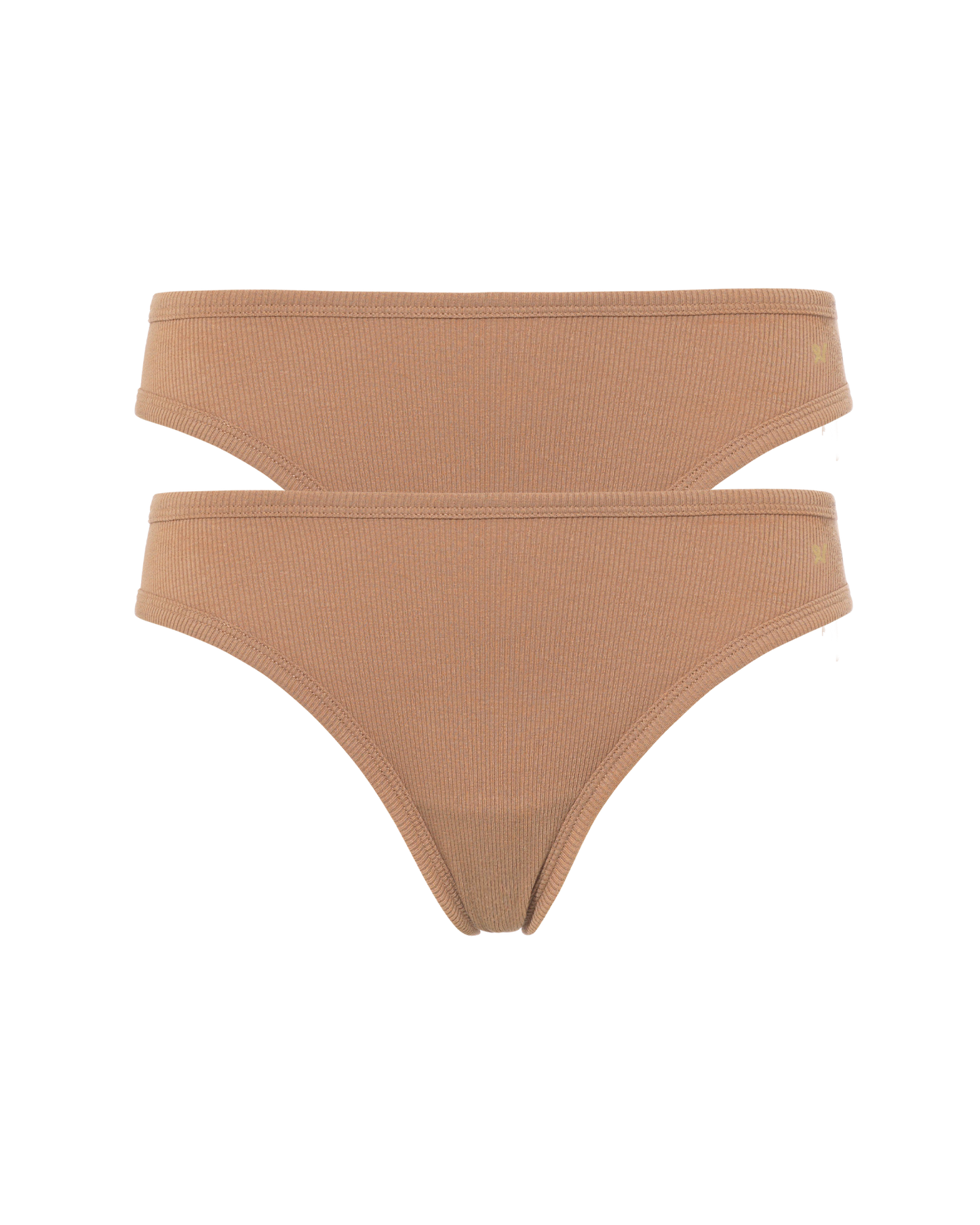 The Organic Cotton Mini Brief 2 Pack - Mocha
