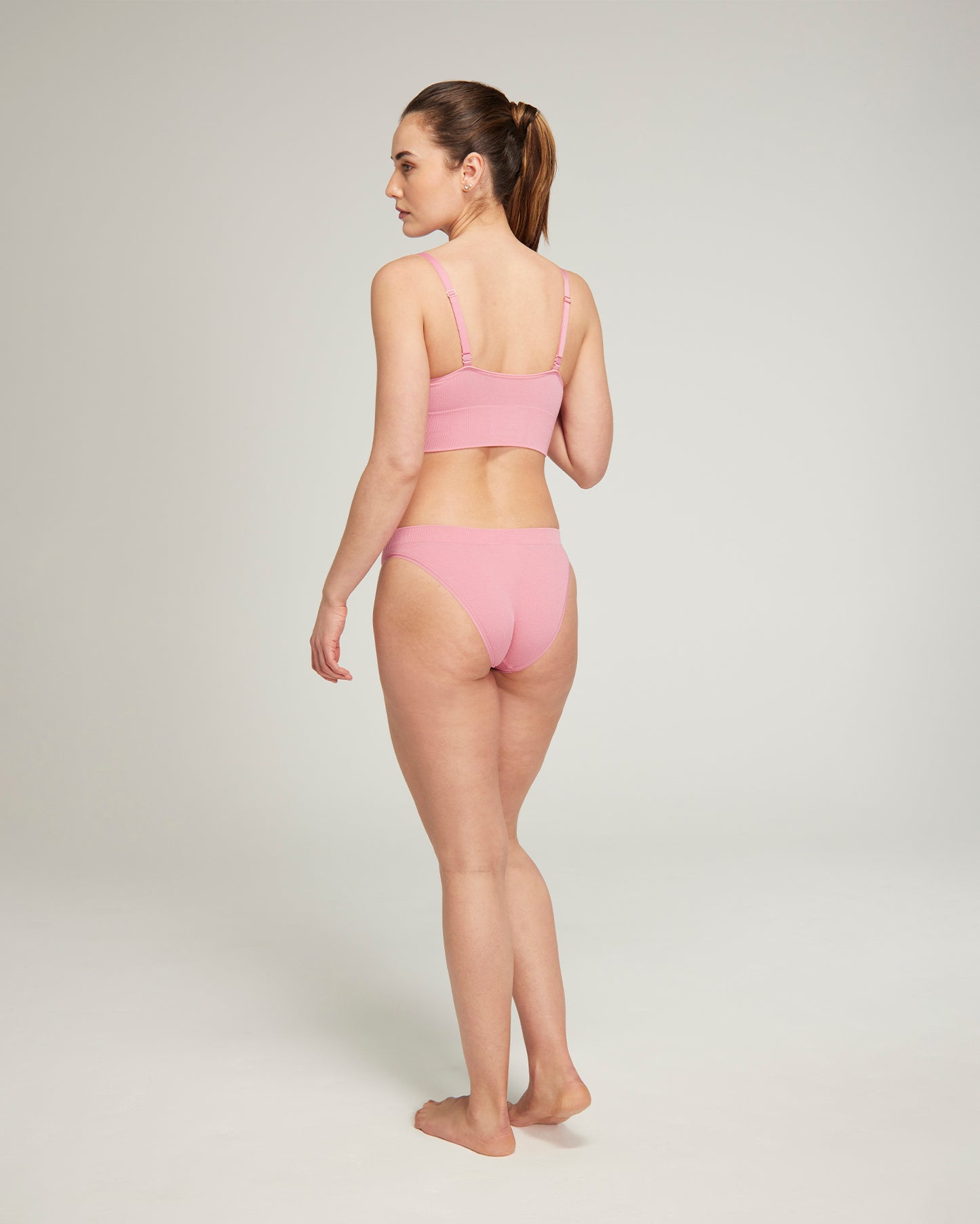 The TENCEL™ High Leg Brief 3 Pack - White/Pink/Grey