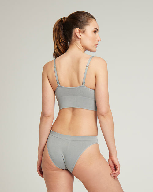 The TENCEL™ Seamless Bralette 2 Pack- Storm Grey/Rose Pink