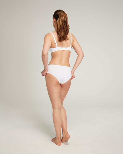 The Organic Cotton Midi Brief 2 Pack - Cotton White