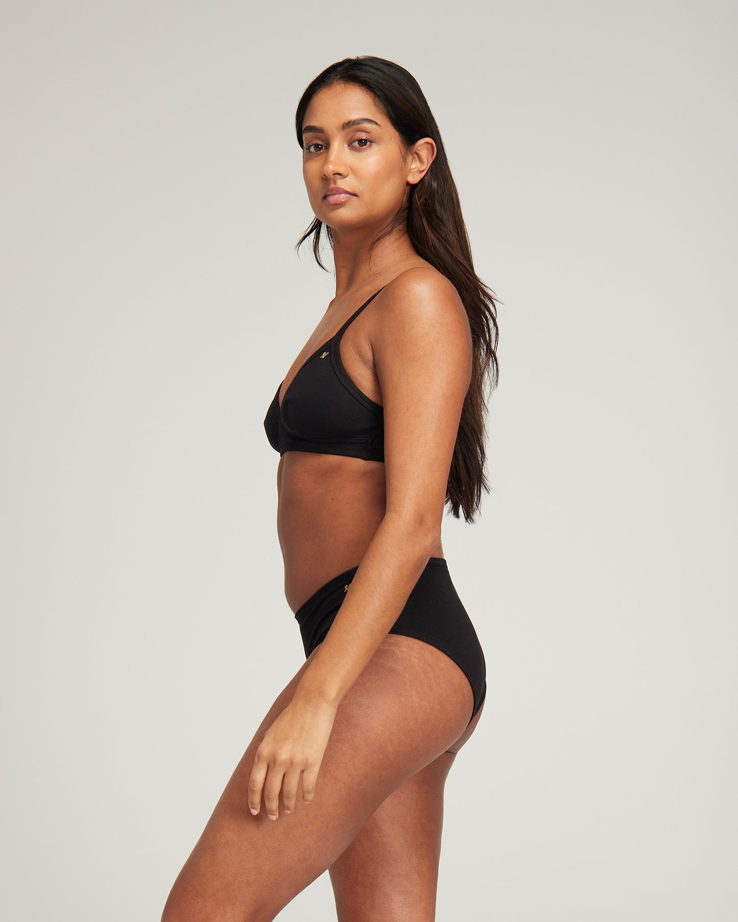 The Organic Cotton Easy Does It Bralette - Black