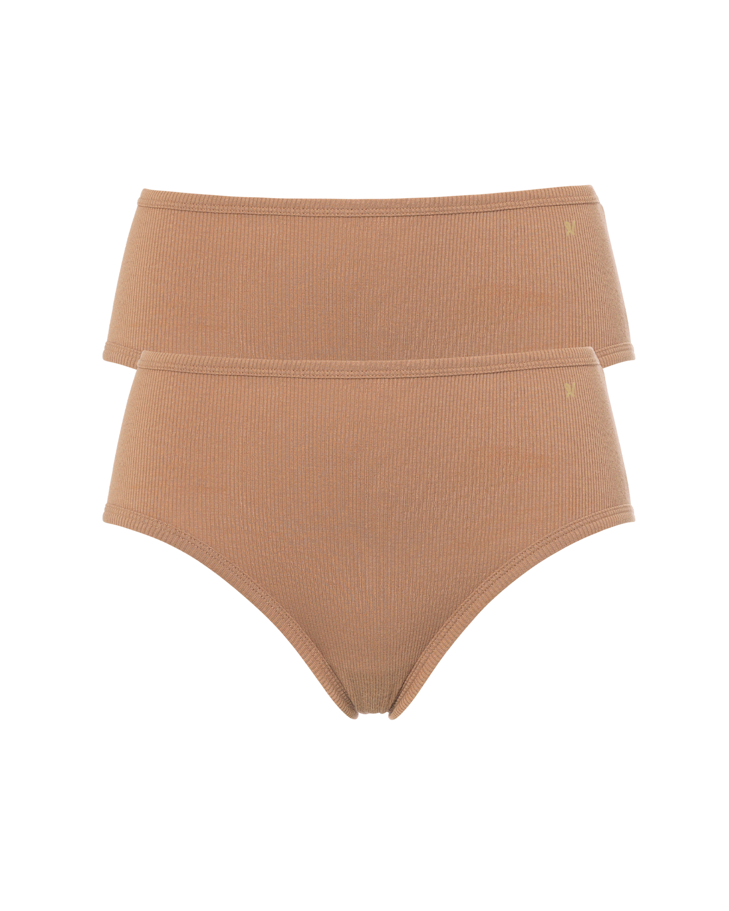 The Organic Cotton Midi Brief 2 Pack - Mocha