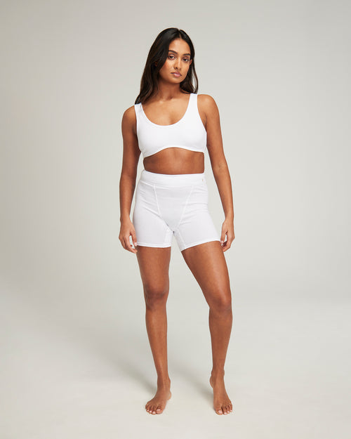 The Organic Cotton Boyfriend Boxer - Cotton White
