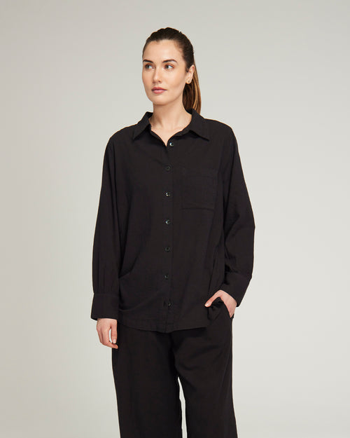 The Midi Shirt - Black