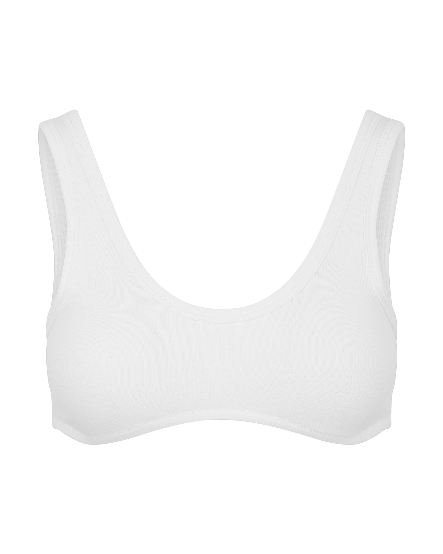 The Organic Cotton Dip Front Bralette - Cotton White
