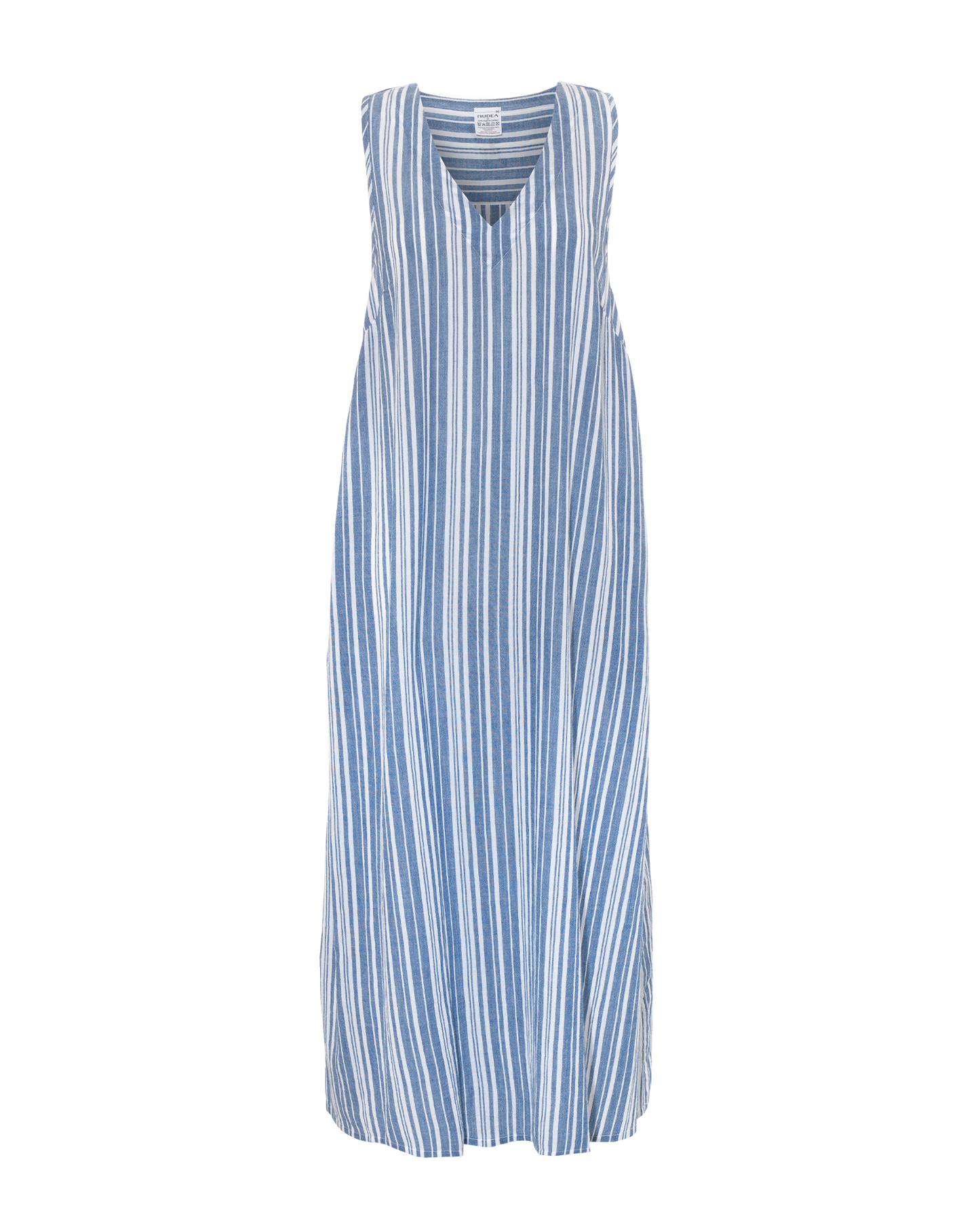 The V Neck Dress - French Navy Stripe