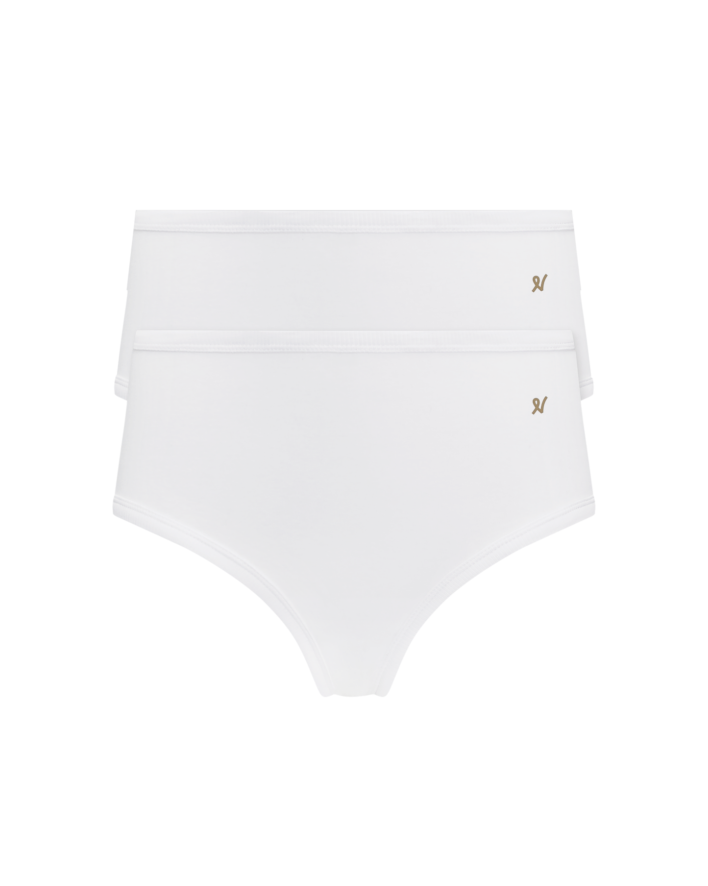 The Organic Cotton Midi Brief 2 Pack - Cotton White