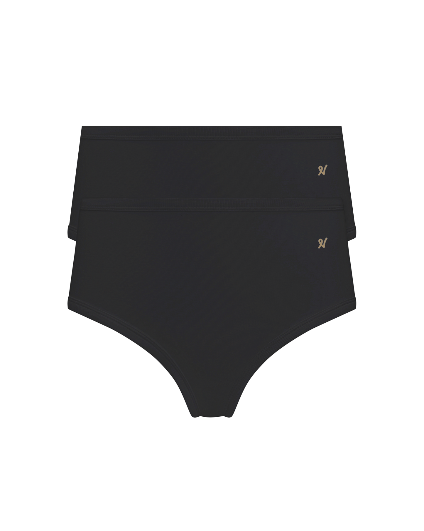 The Organic Cotton Midi Brief 2 Pack - Black