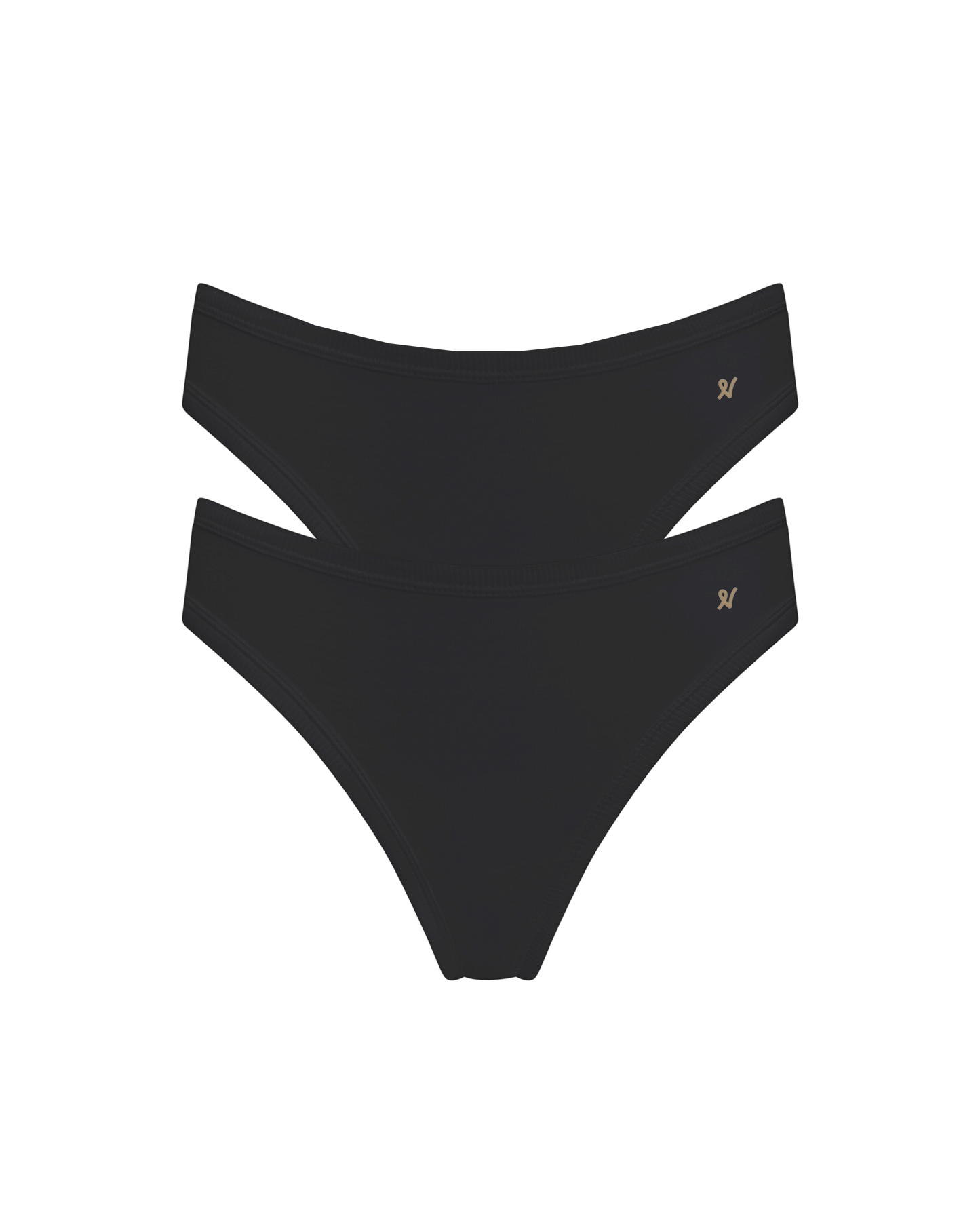 The Organic Cotton Mini Brief 2 Pack - Black
