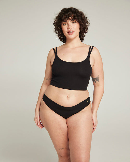 The Organic Cotton Cropped Vest 2 Pack - Black & White