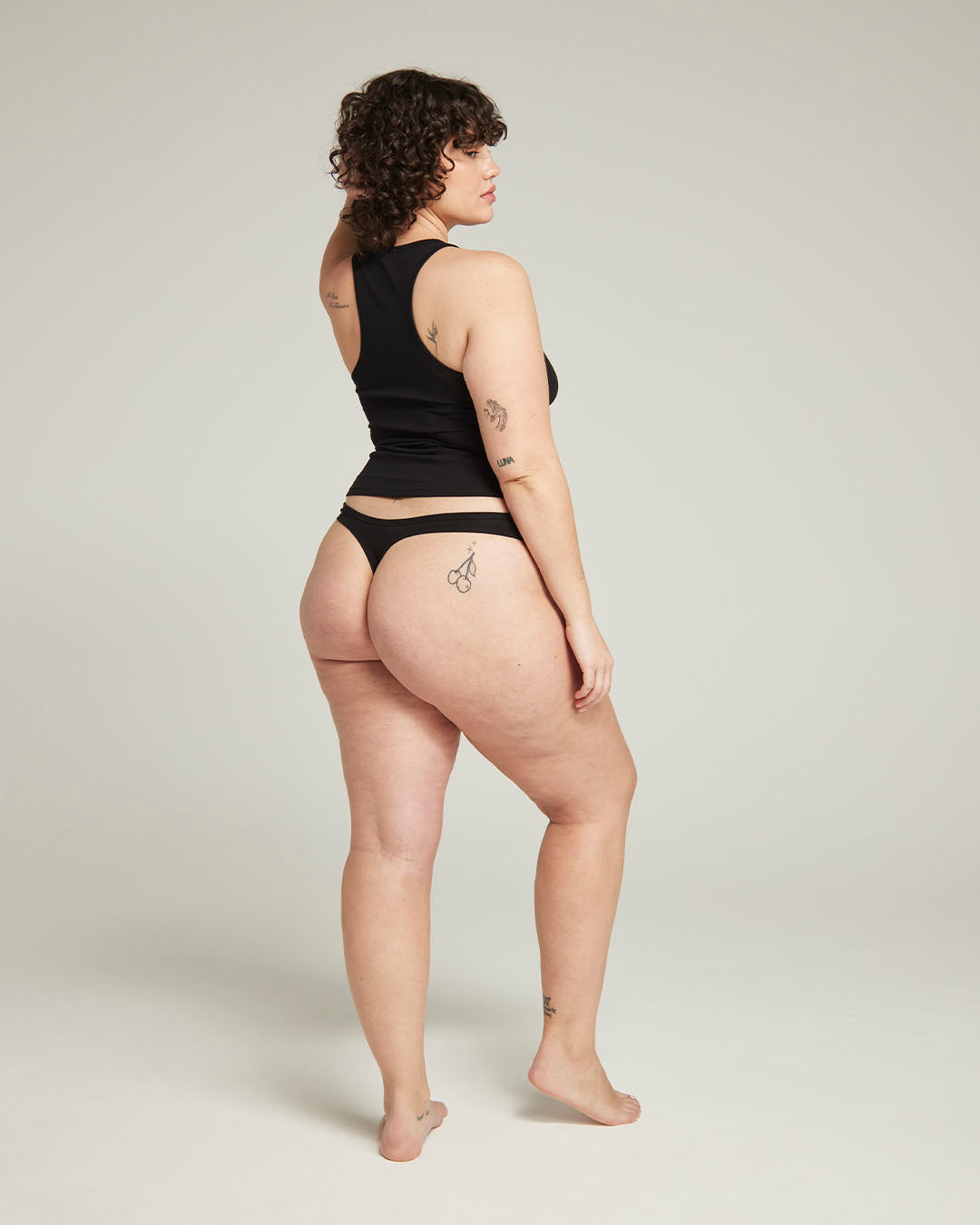 The Organic Cotton Dipped Thong 2 Pack - Black