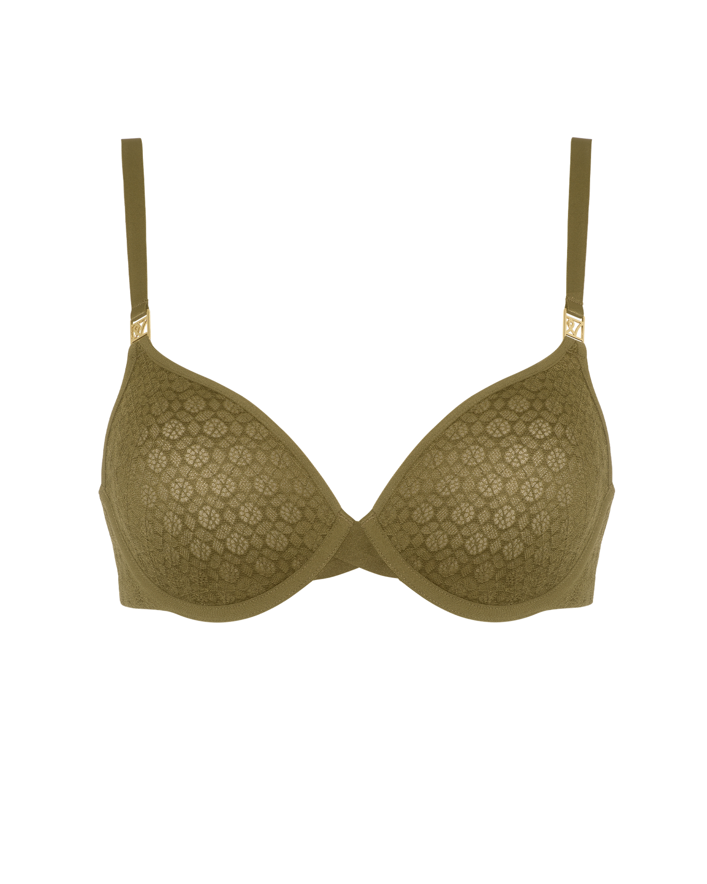 Honeycomb Semi-Demi Bra - Fern