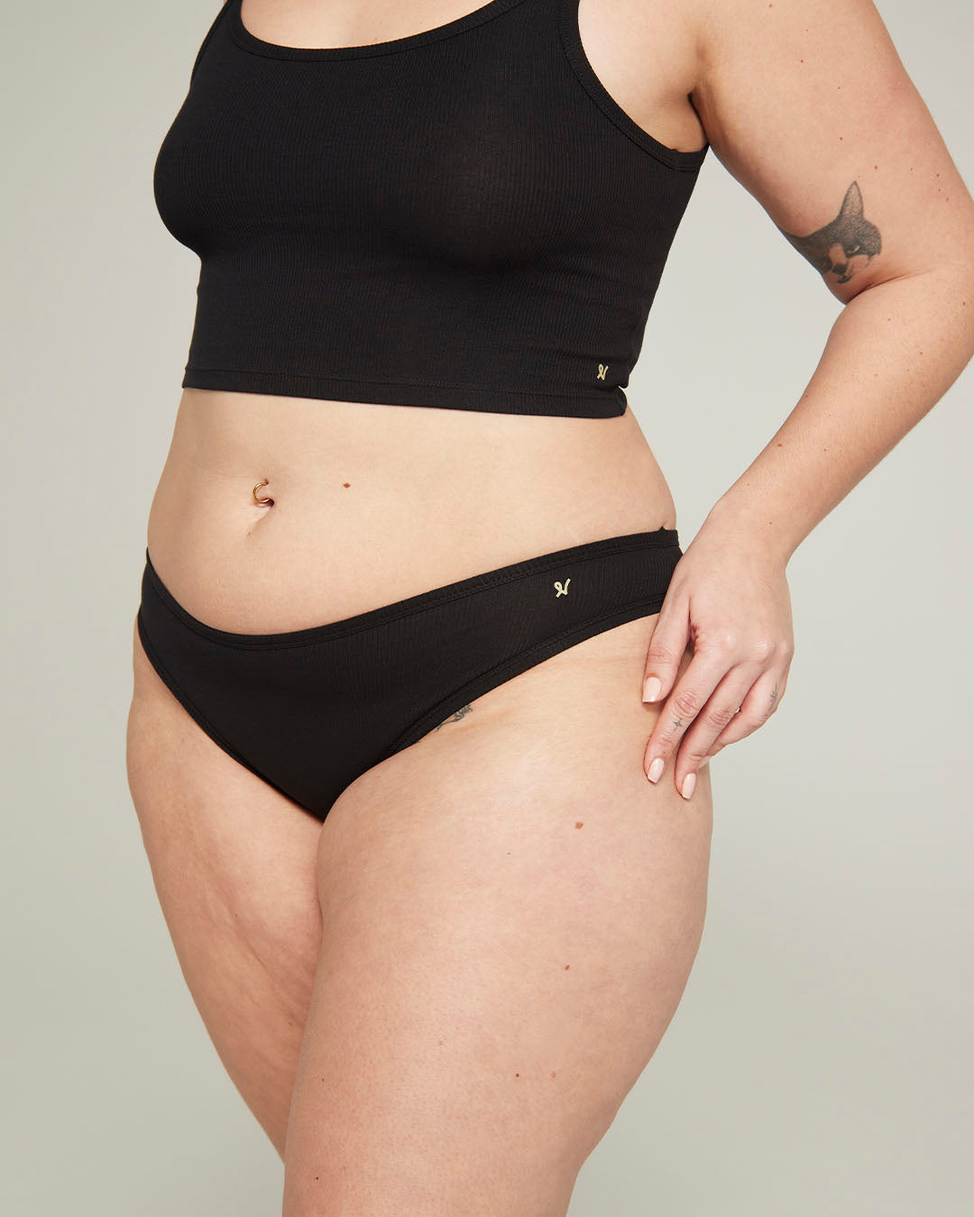 The Organic Cotton Mini Brief 2 Pack - Black