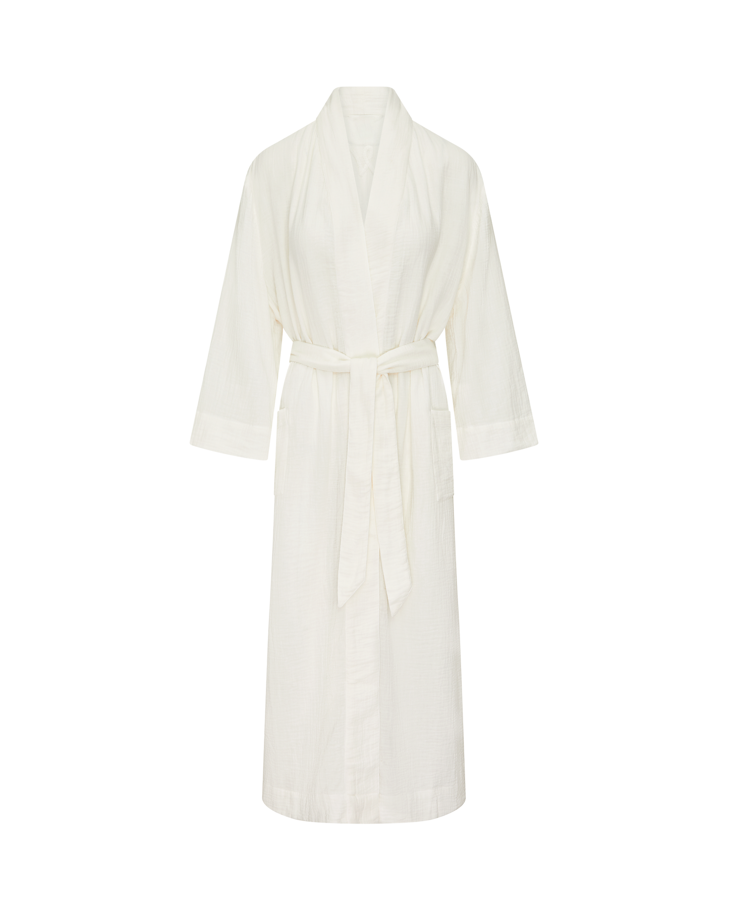 The Classic Belted Robe  - Cotton White