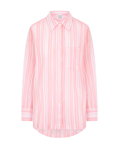The Midi Shirt - Fondant Pink Stripe