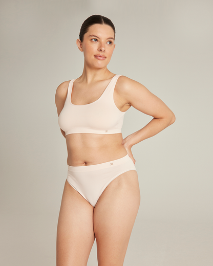 The Essentials Crop Top 2 Pack - Black & Blush Pink