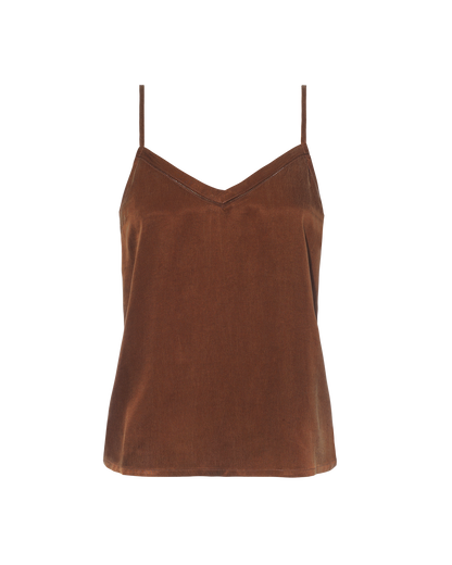 Eco-Luxe Strappy Cami - Cocoa