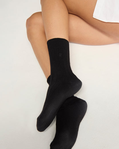 The Organic Cotton Socks - Black