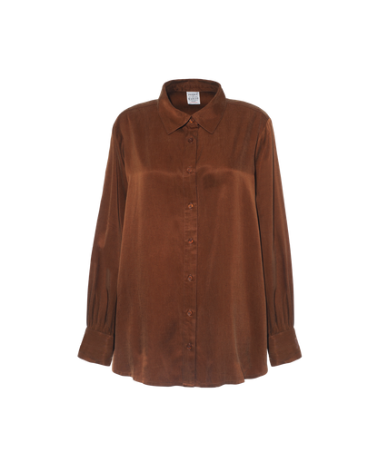 Eco-Luxe Midi Shirt - Cocoa