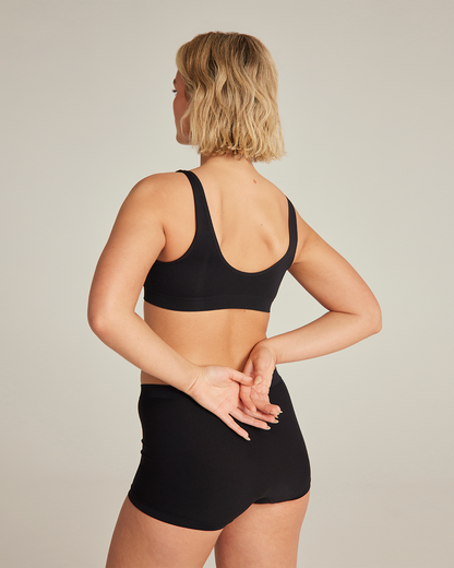 The Essentials Crop Top 2 Pack - Black & Blush Pink