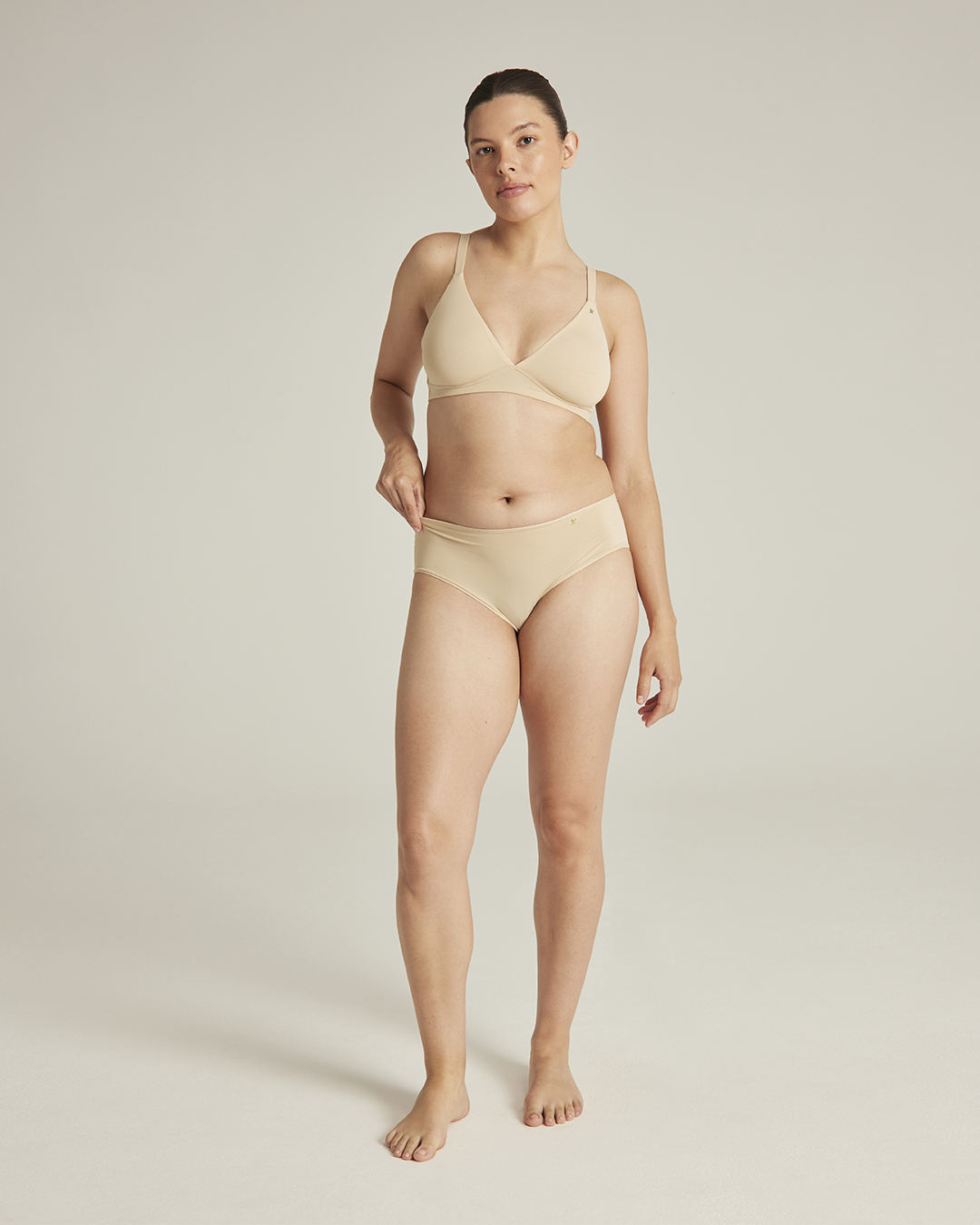 The Stretch Mid Rise Bikini Brief - Bare 01