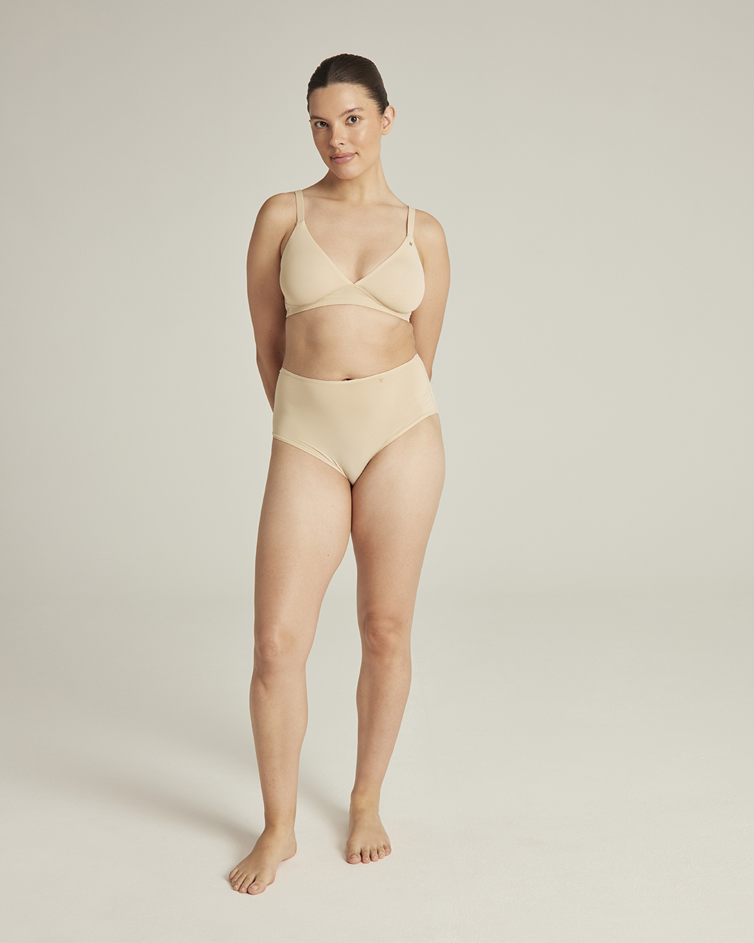 Stretch High Waisted Brief Bare 01