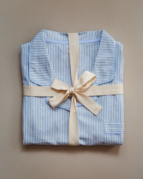 The Classic Poplin PJ Set - Sky Stripe
