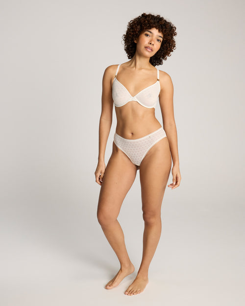 Honeycomb Semi-Demi Bra - Lily