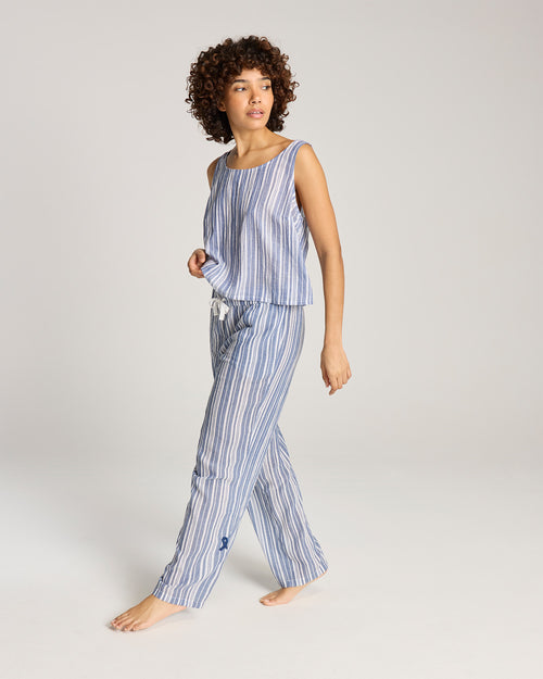 The Classic Trouser  - French Navy Stripe