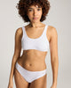 The Organic Cotton Dip Front Bralette - Cotton White