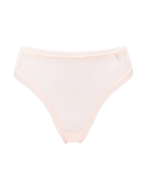 The Brazilian Brief Logo Mesh - Blush Pink