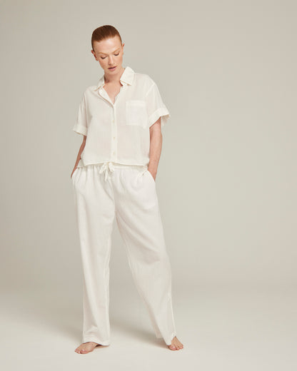The Short Sleeve Shirt - Cotton White