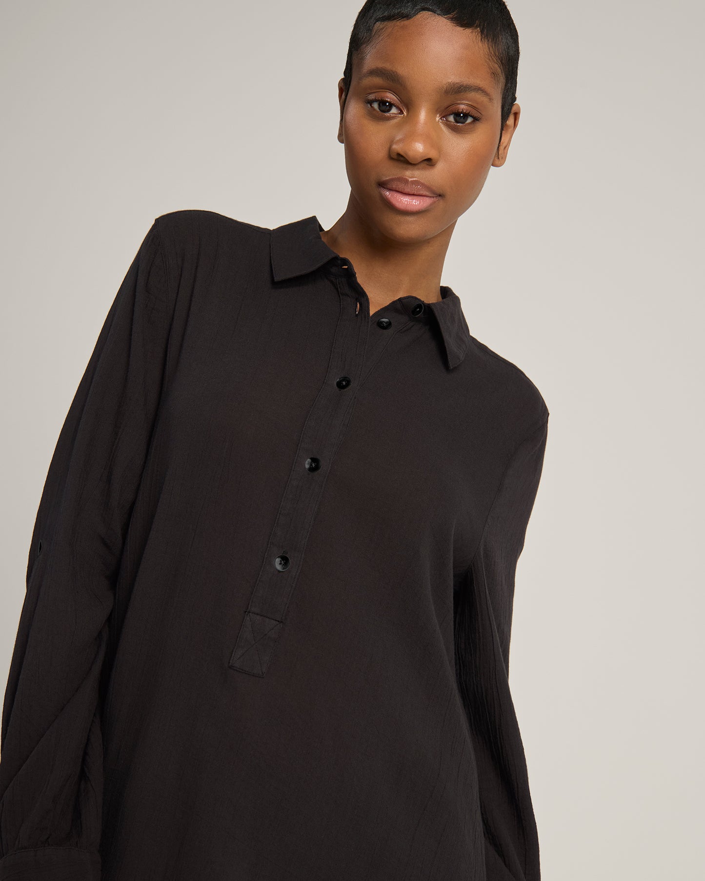 The Maxi Shirt - Black