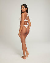 The Sheer Deco Barely There Thong 3 Pack - Blush Pink