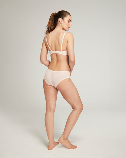 The Sheer Deco Hipster Brief - Blush Pink