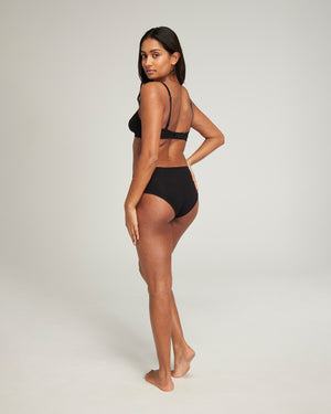 The Organic Cotton Midi Brief 3 Pack - Black