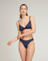 The Sheer Deco Easy Does It Bralette - Navy