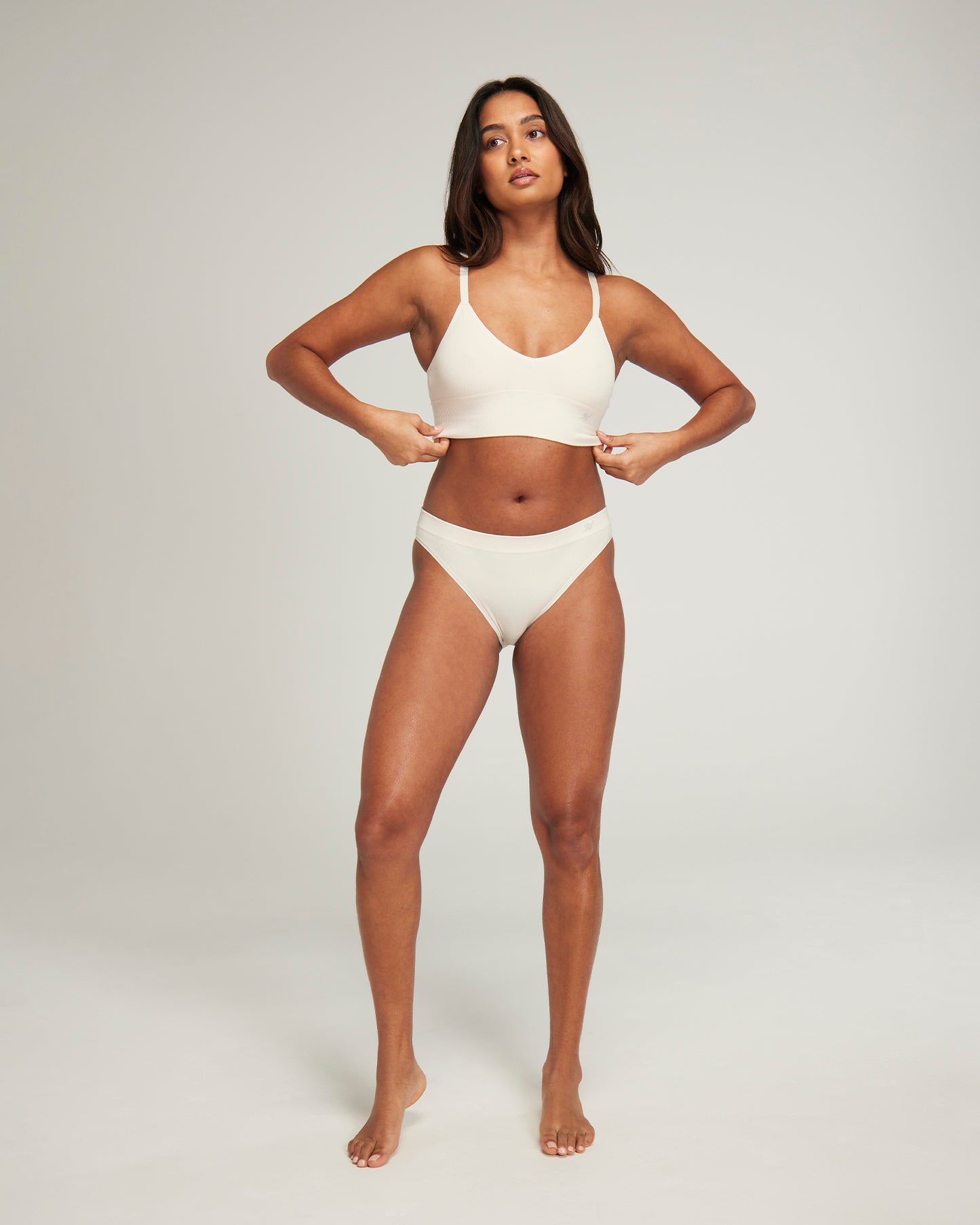 The TENCEL™ Seamless Bralette - White Sand
