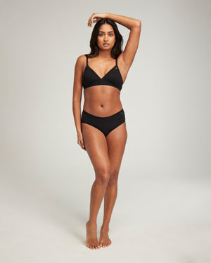 The Organic Cotton Midi Brief 2 Pack - Black