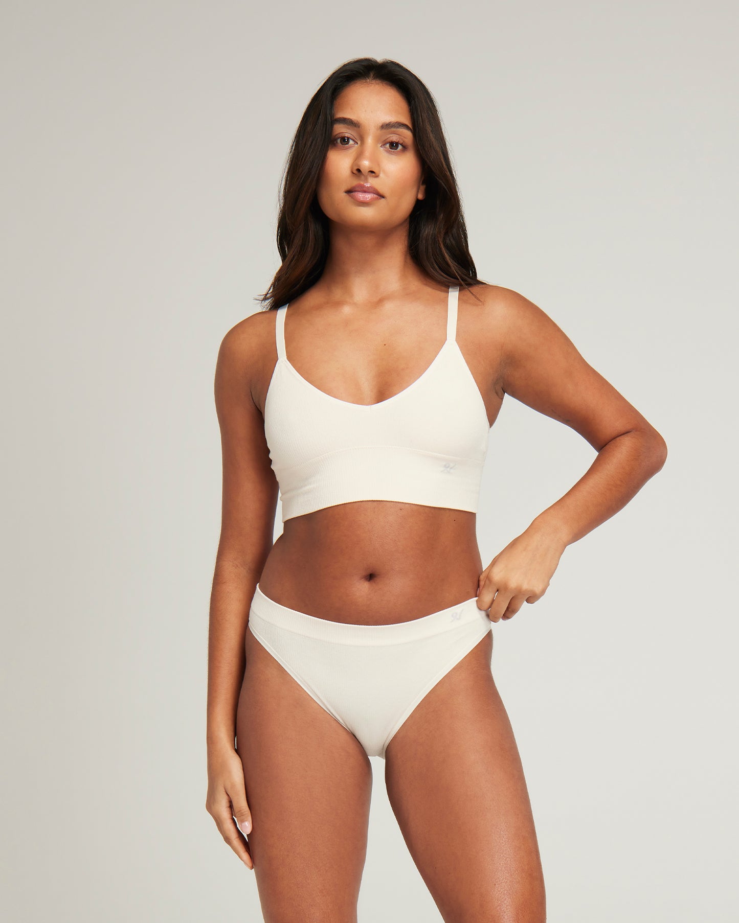 The TENCEL™ Seamless Bralette - White Sand