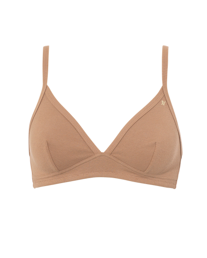 The Organic Cotton Easy Does It Bralette - Mocha