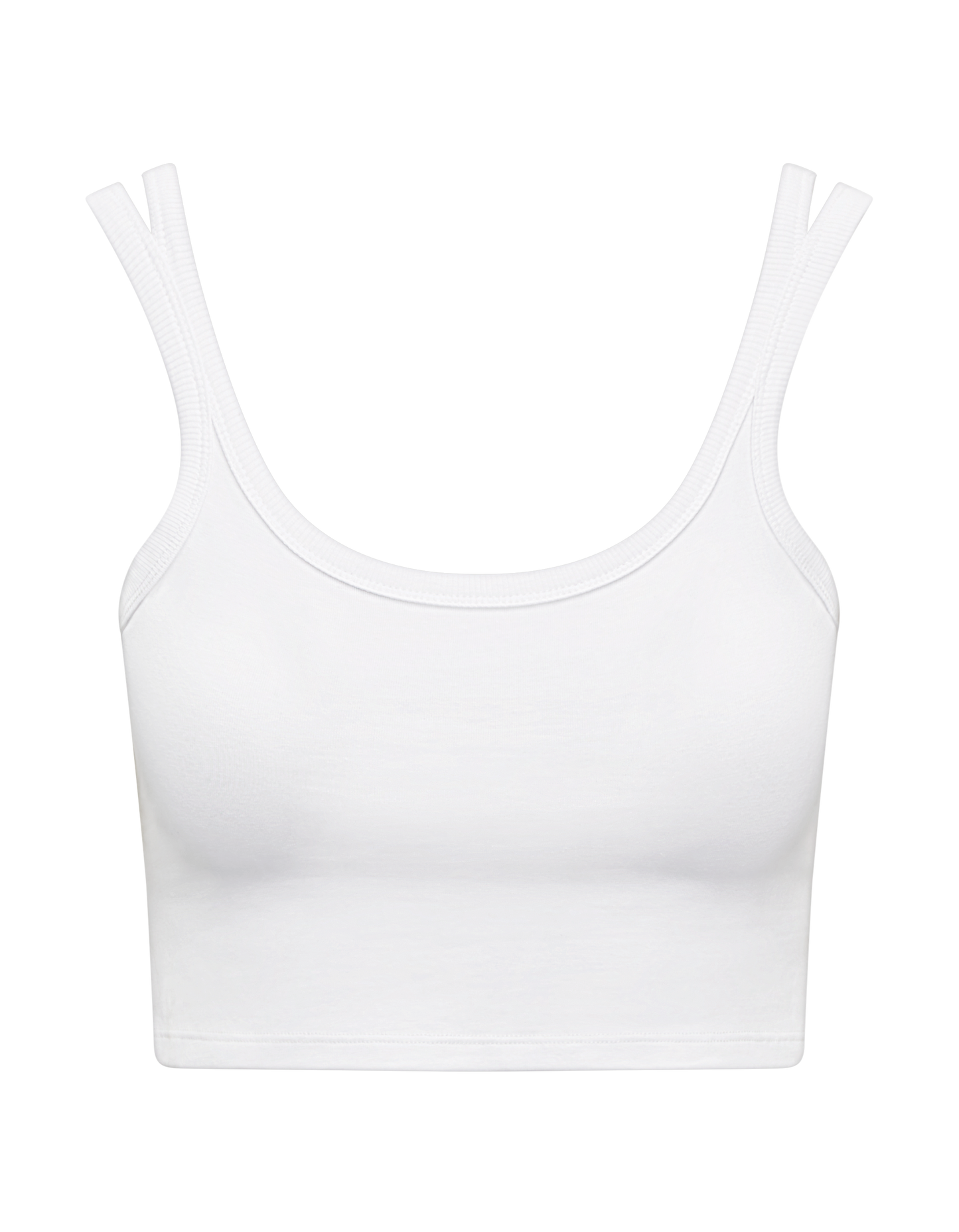 The Organic Cotton Cropped Vest - Cotton White