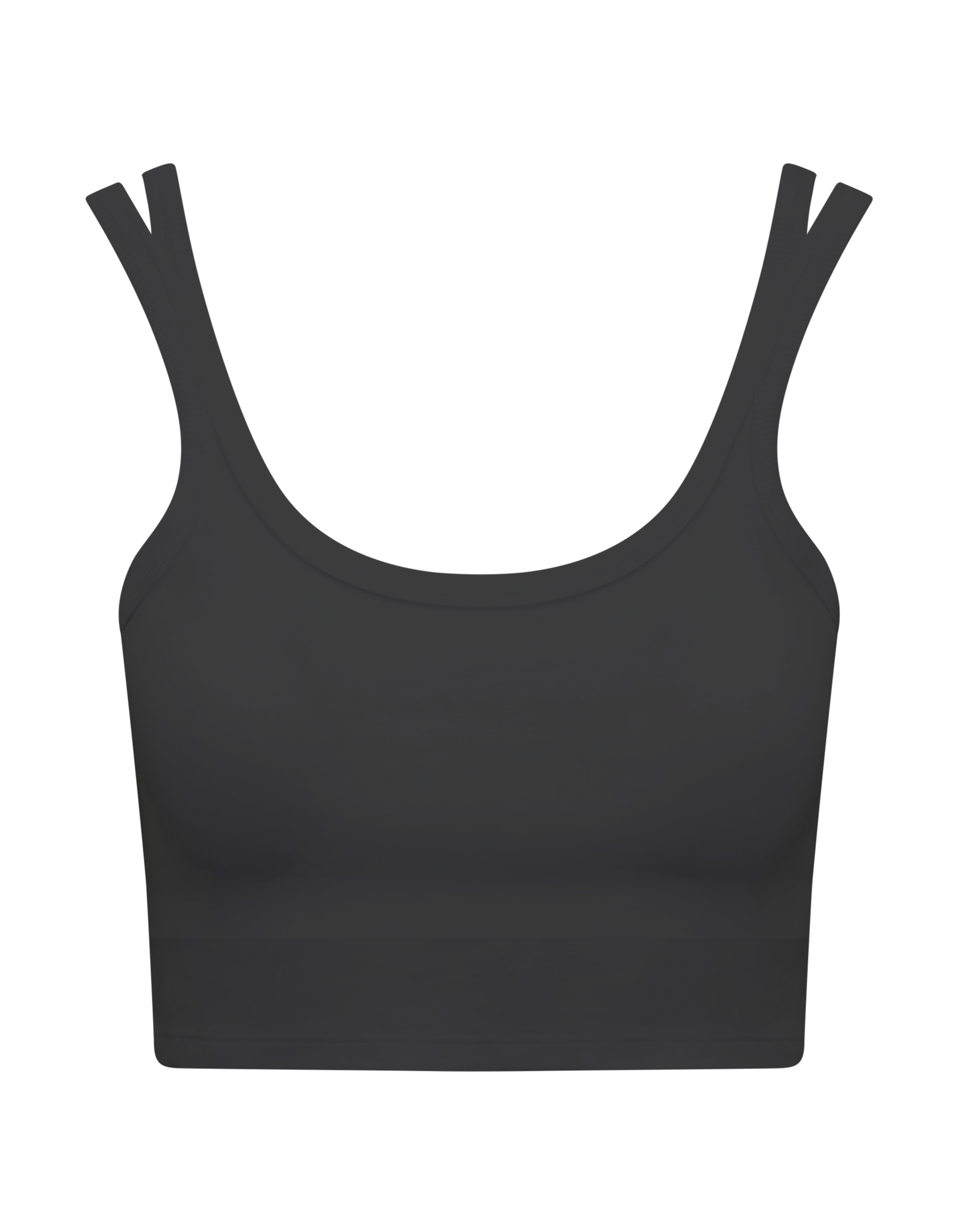 The Organic Cotton Cropped Vest - Black