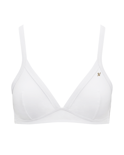 The Organic Cotton Easy Does It Bralette - Cotton White