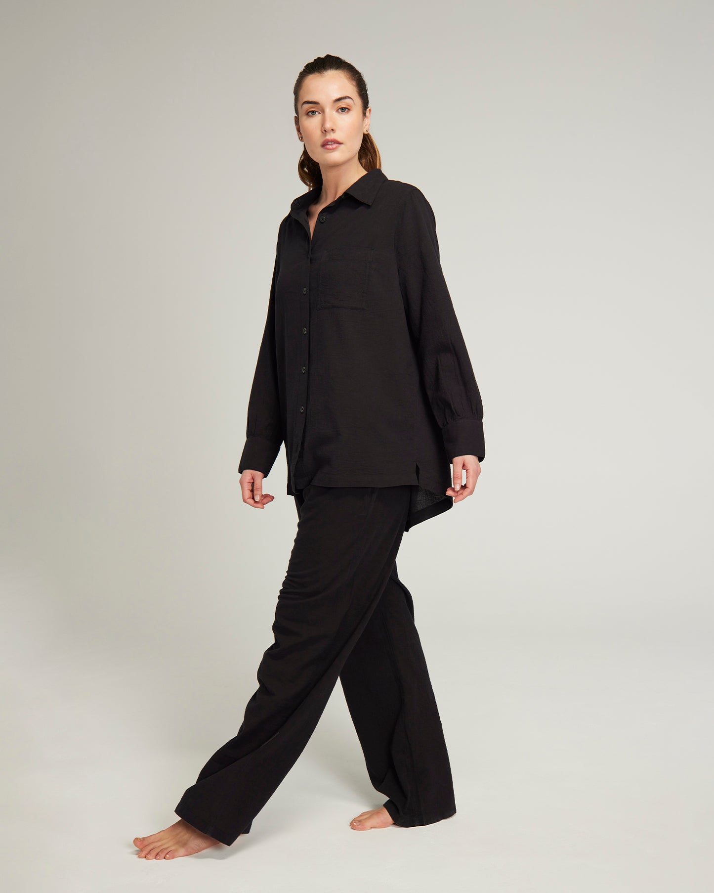 The Midi Shirt - Black