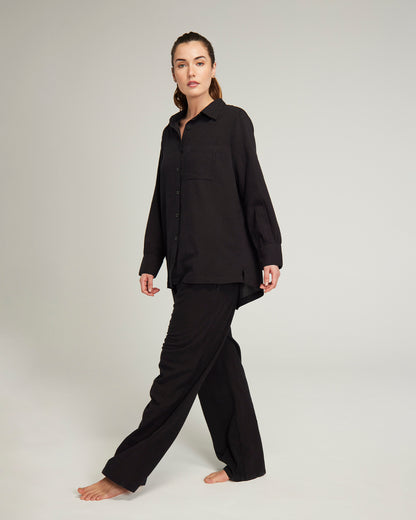 The Midi Shirt - Black