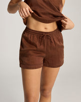 Eco-Luxe Drawstring Boxer - Cocoa